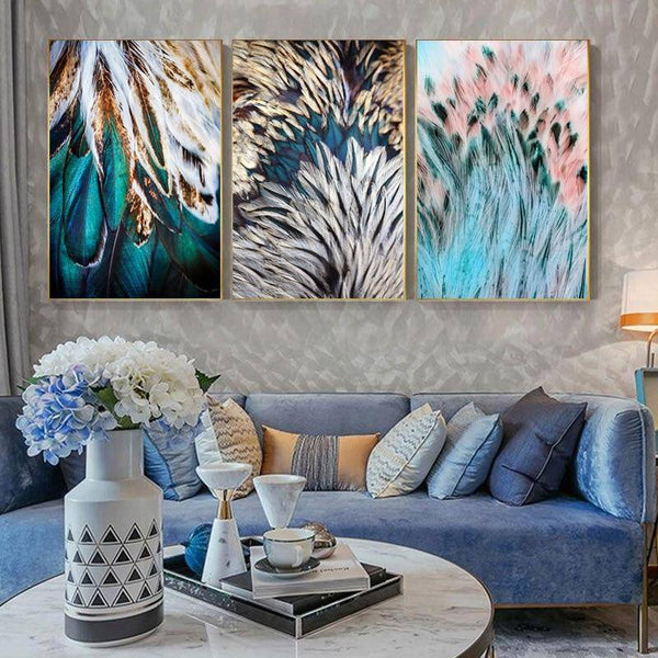 Abstract feather painting
