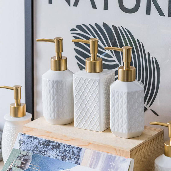 Ceramic soap dispenser